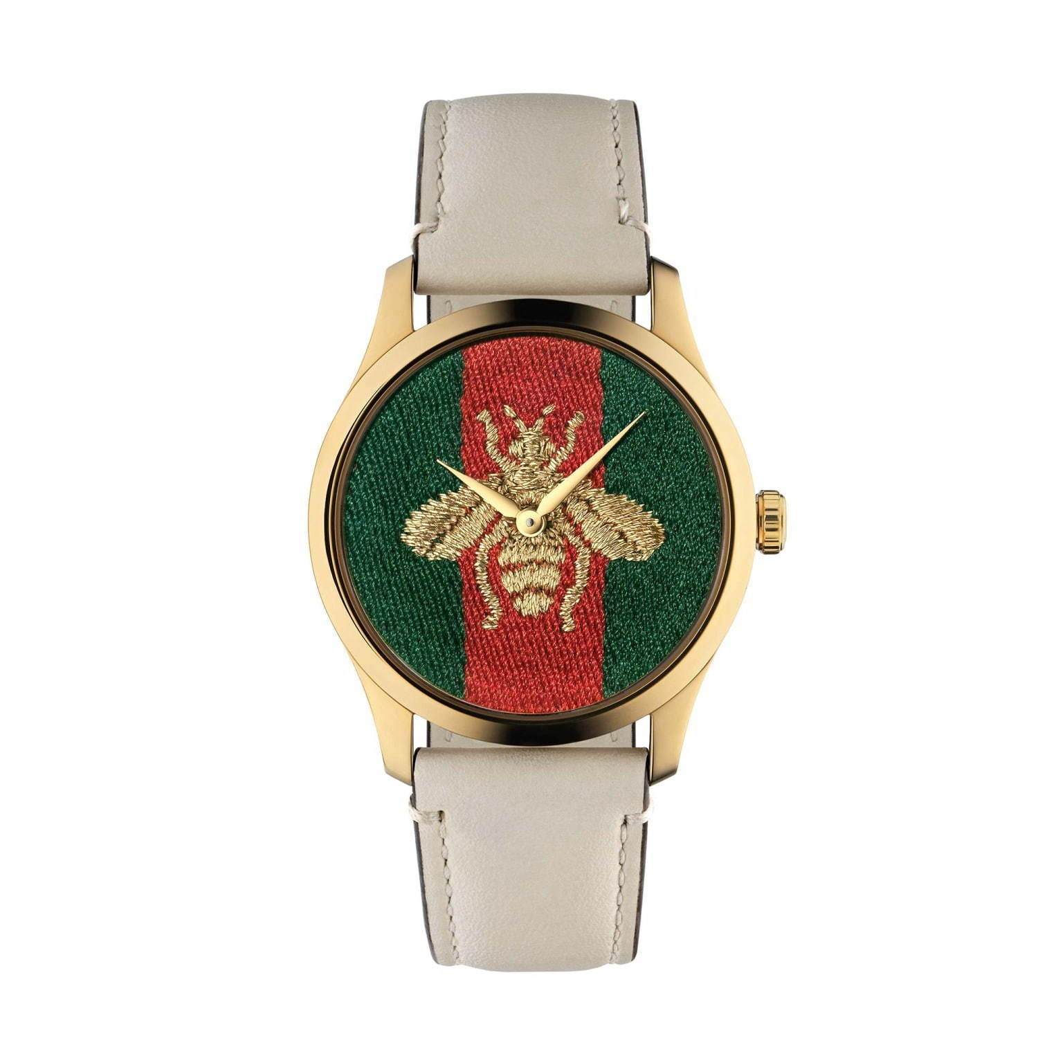 グッチの腕時計「G-タイムレス」新作、ビー モチーフを描いたグリーン・レッド・グリーンの文字盤 | 写真