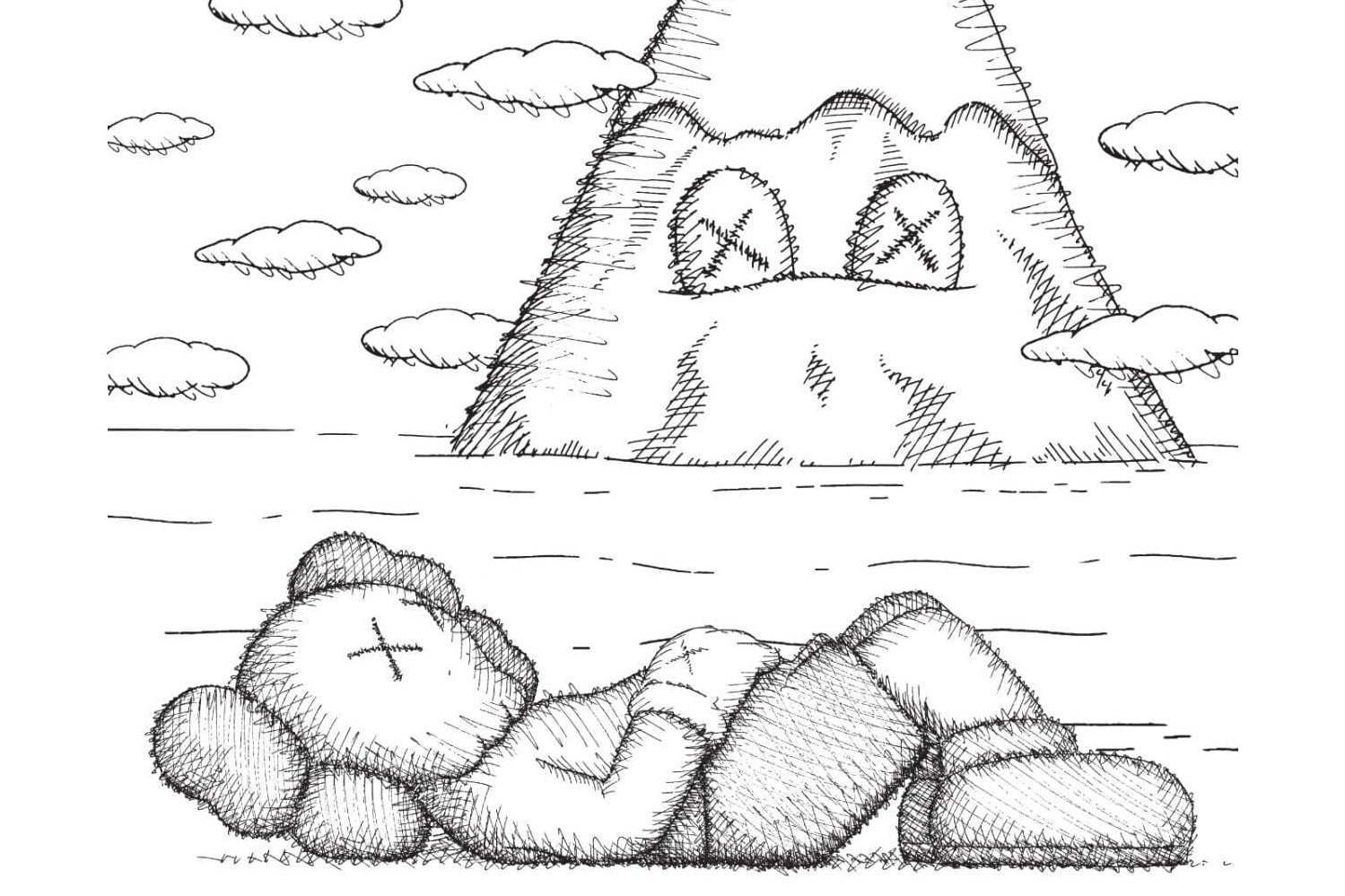 KAWS全長40m巨大キャラCOMPANIONが富士山の麓へ、限定イベント＆グッズ 