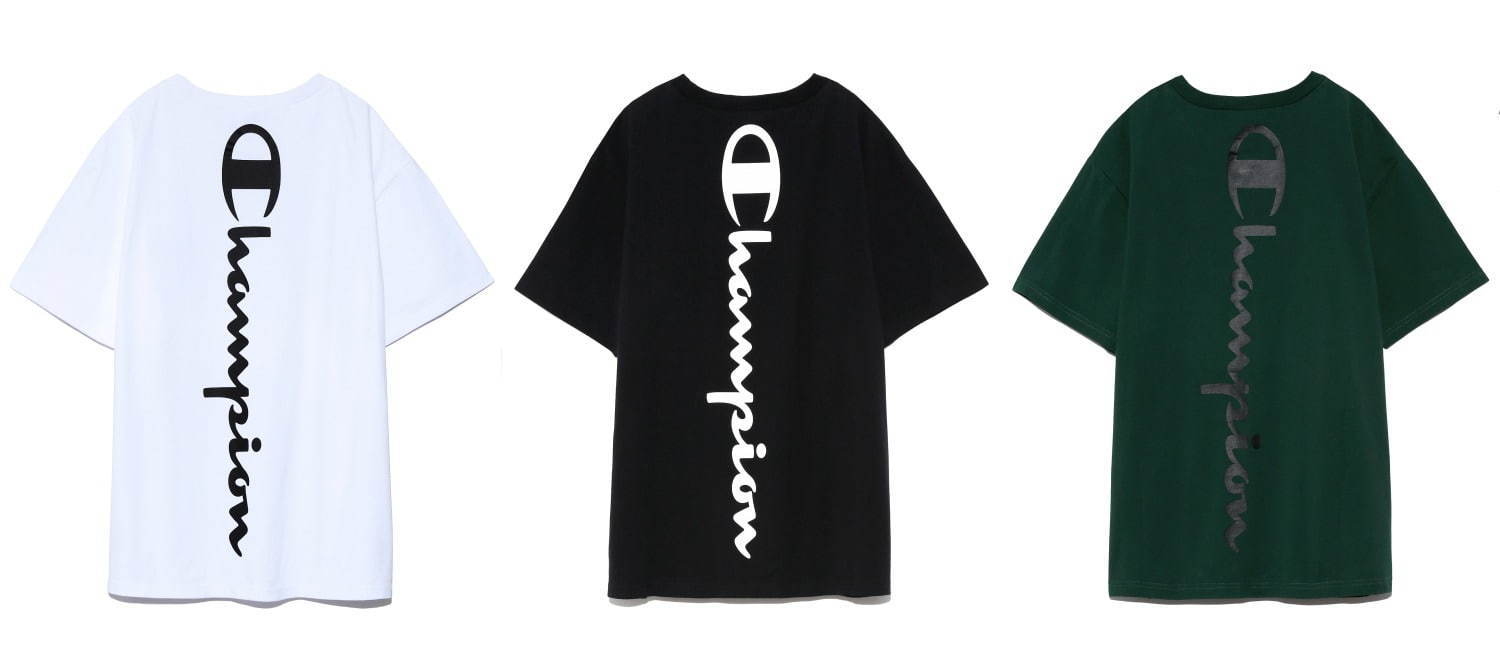 フレイ アイディー×チャンピオンのTシャツ＆ワンピース、袖や背面にロゴを配して｜写真15