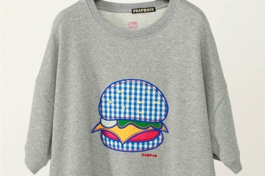 コラボレーションアイテム｜フラボア×ドムドムハンバーガー、“象”のドット柄ワンピースやハンバーガーのスウェット