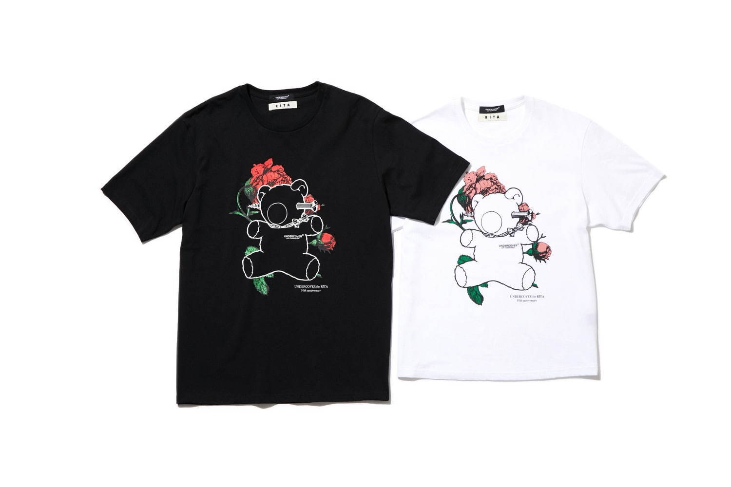 アンダーカバー×リタ、“U”ロゴに薔薇のグラフィックを配したユニセックスパーカー＆Tシャツ｜写真17