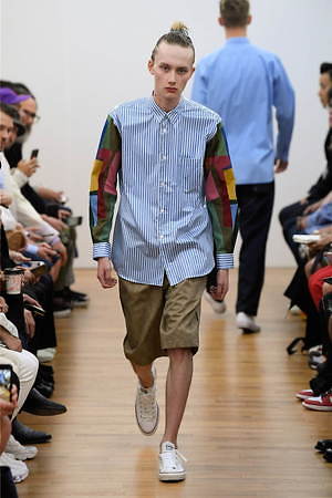 コム デ ギャルソン・シャツ 2020年春夏メンズコレクション - 色と色／服と服／生地と生地を繋ぐ｜写真6