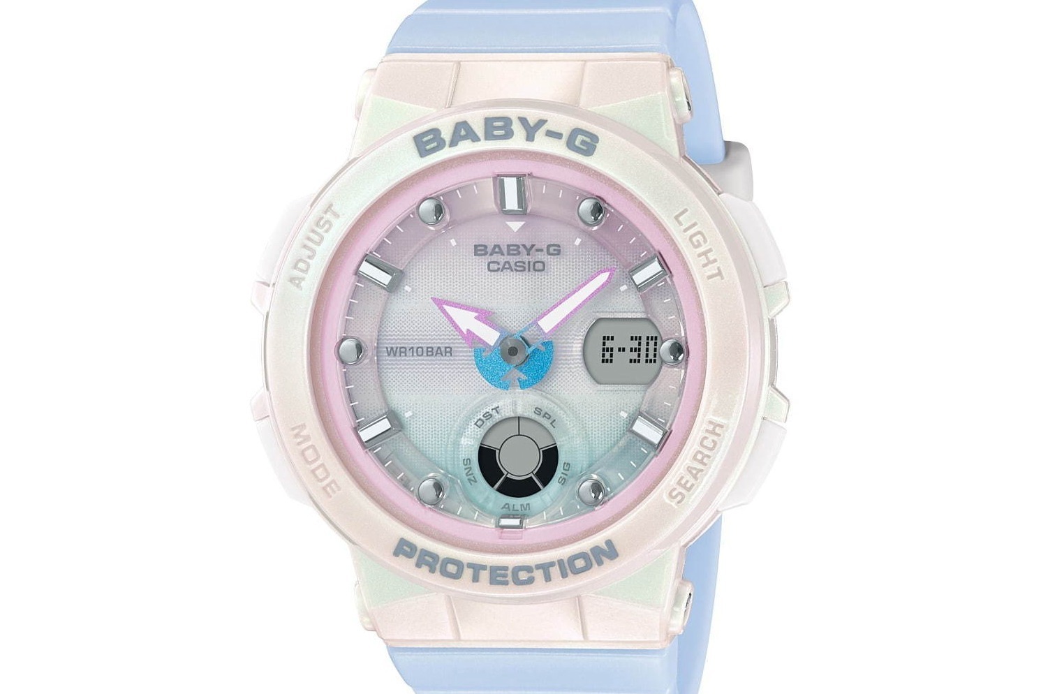 BABY-G「ビーチ・トラベラー・シリーズ」貝殻モチーフの新作時計、幻想的なネオンカラーが光る文字盤 ファッションプレス