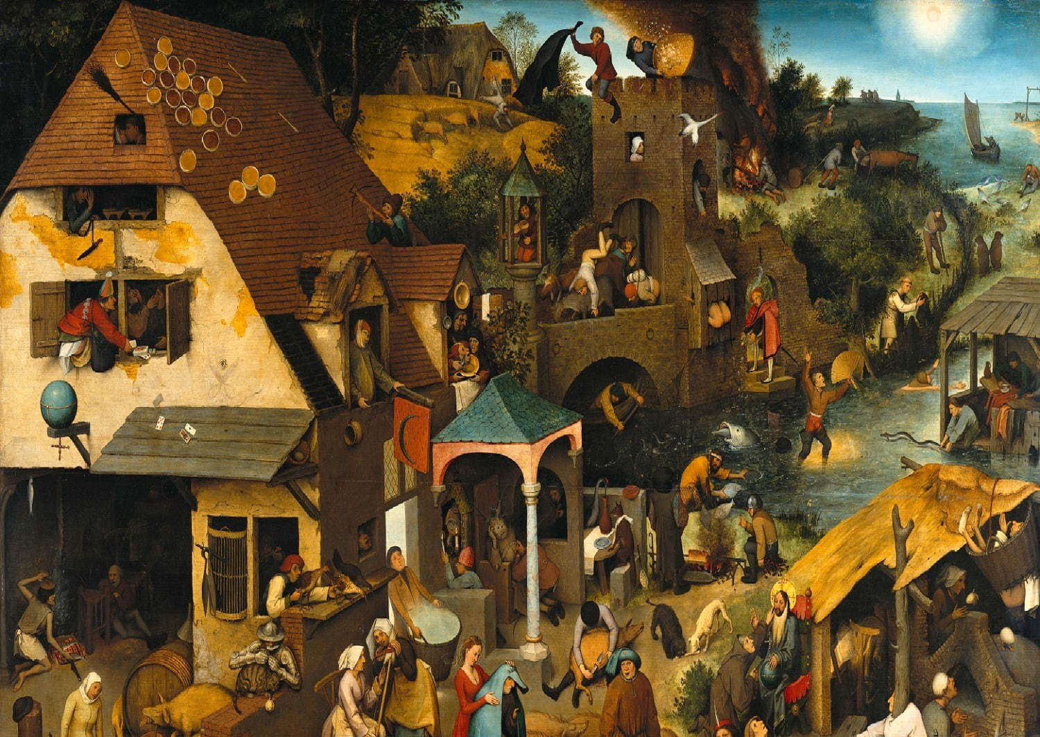 《ネーデルラントの諺》1559年 油彩 ベルリン 国立絵画館所蔵© Gemäldegalerie der Staatlichen Museen zu Berlin - Preußischer Kulturbesitz, photo:Jörg P. Anders