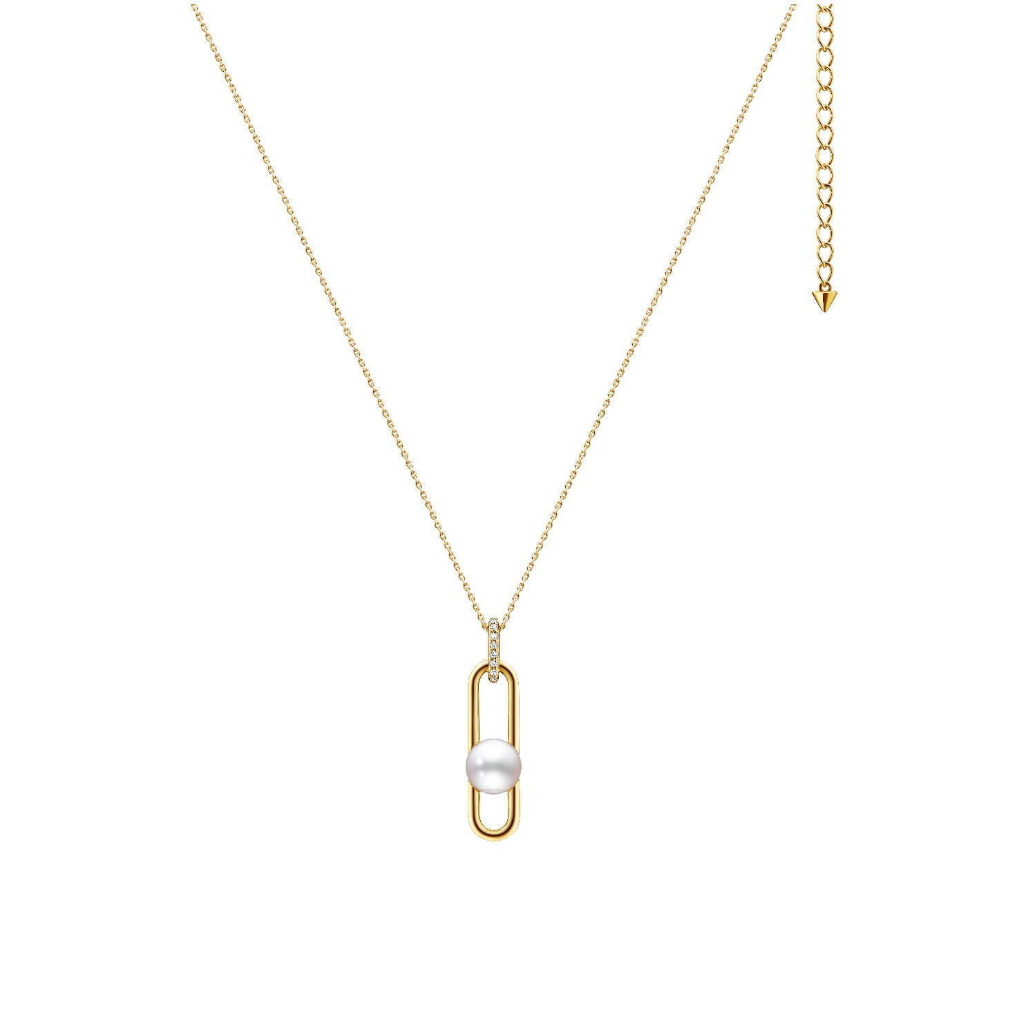 「ファイン リンクス」 ペンダント(18K YG あこや真珠 ダイヤモンド) 290,000円