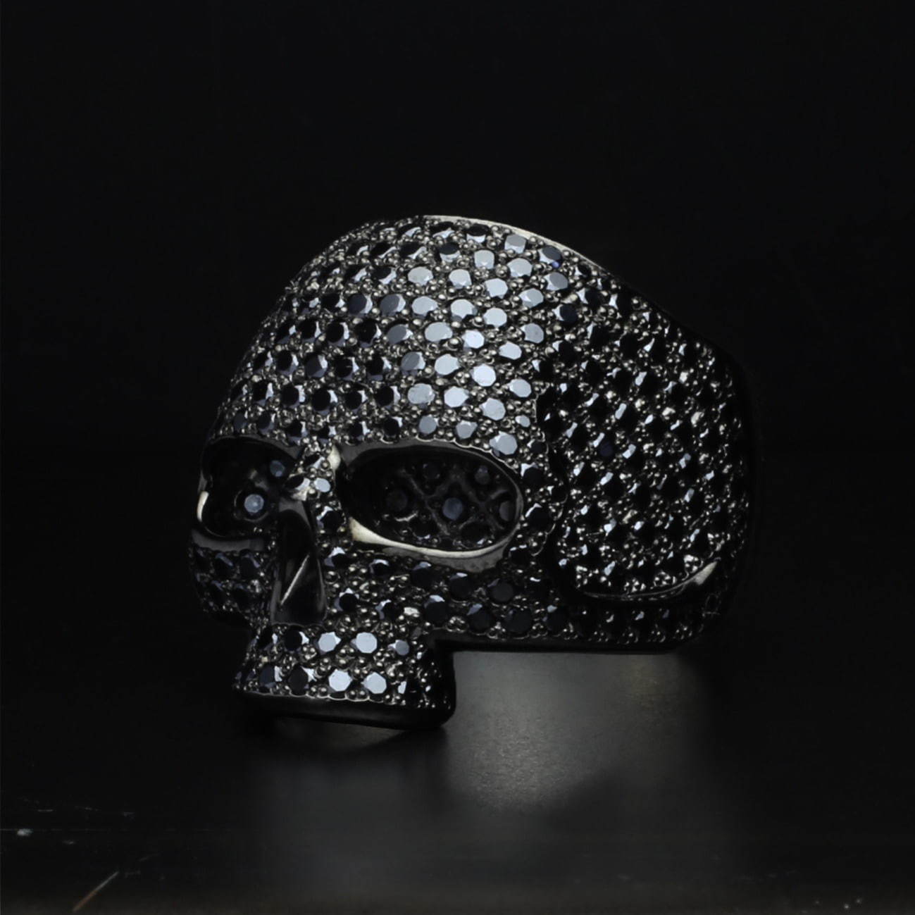 11号　ジャムホームメイド　ジルコニア　リング　指輪　ブラック J-RI069-BK)フラットダイヤモンドリングスターM-ブラック/指輪
