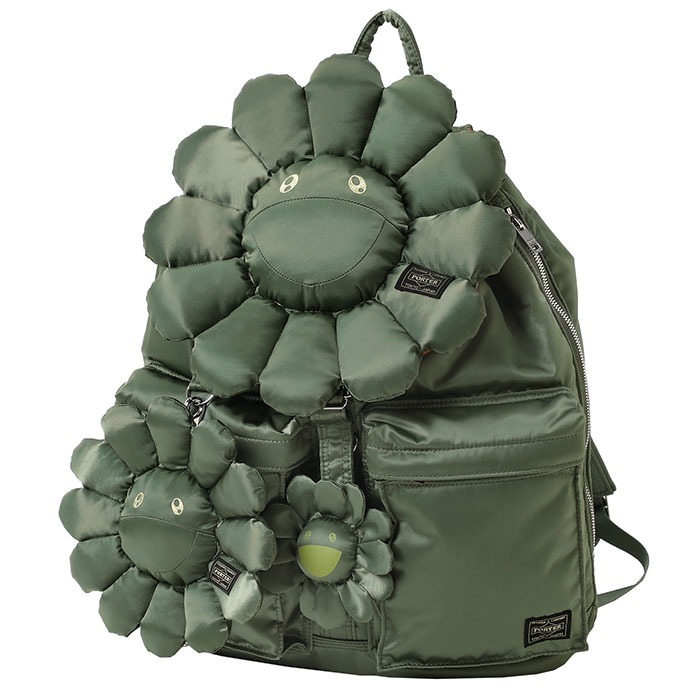 村上隆×ポーター“お花”を配したリュックやウエストバッグ、ポップなぬいぐるみや刺繍をバッグに - ファッションプレス