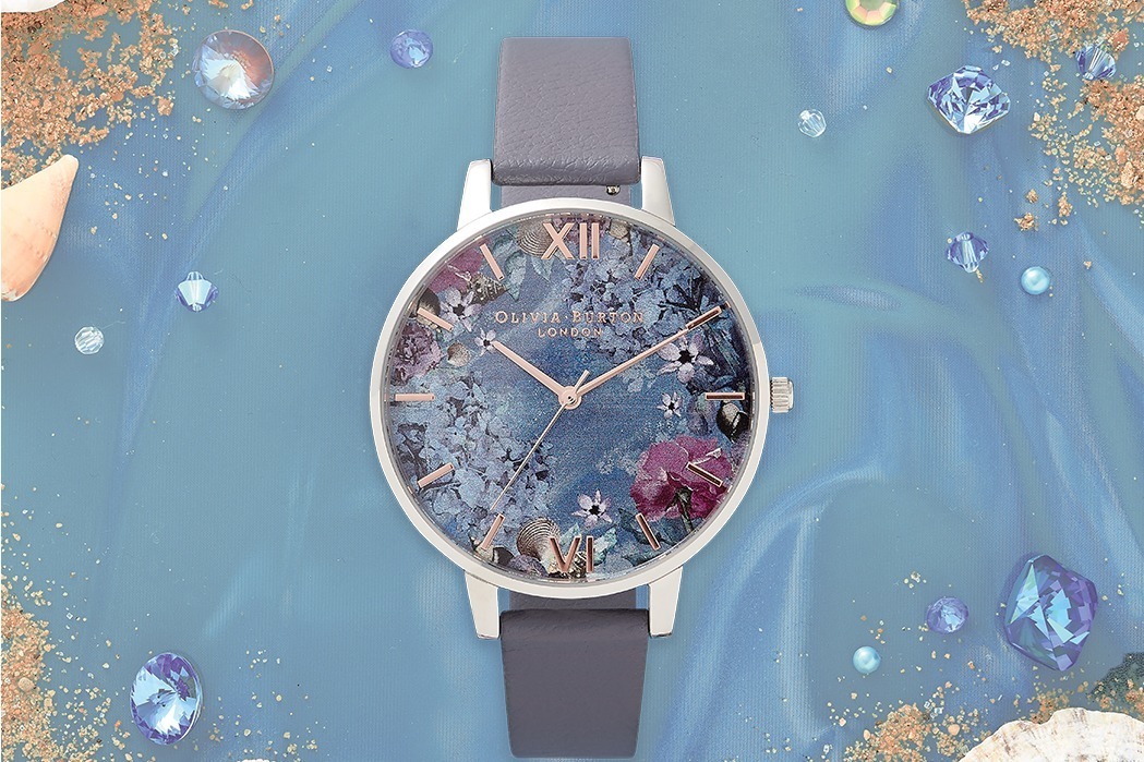 ロンドン発｜オリビア・バートン“海×花”の新作腕時計 - 煌めく海面を表現する文字盤、グラデーション色も