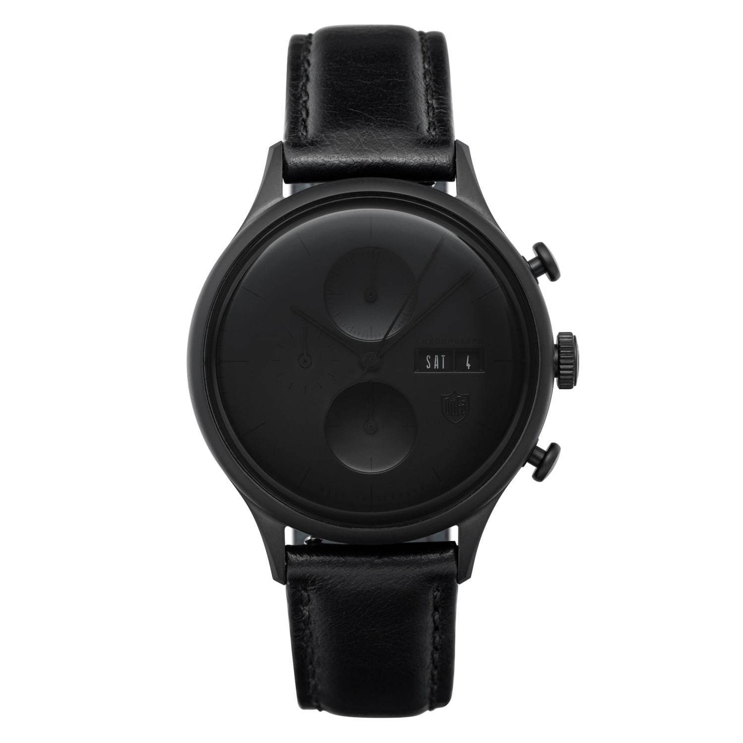 ドイツ腕時計ブランド「ドゥッファ」オールブラックの新作ウォッチ、エンボスロゴを配して｜写真1