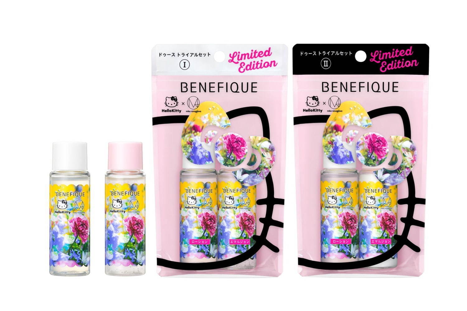 資生堂ベネフィーク×サンリオのハローキティ×蜷川実花、満開の花が咲く限定パッケージのスキンケア|写真2