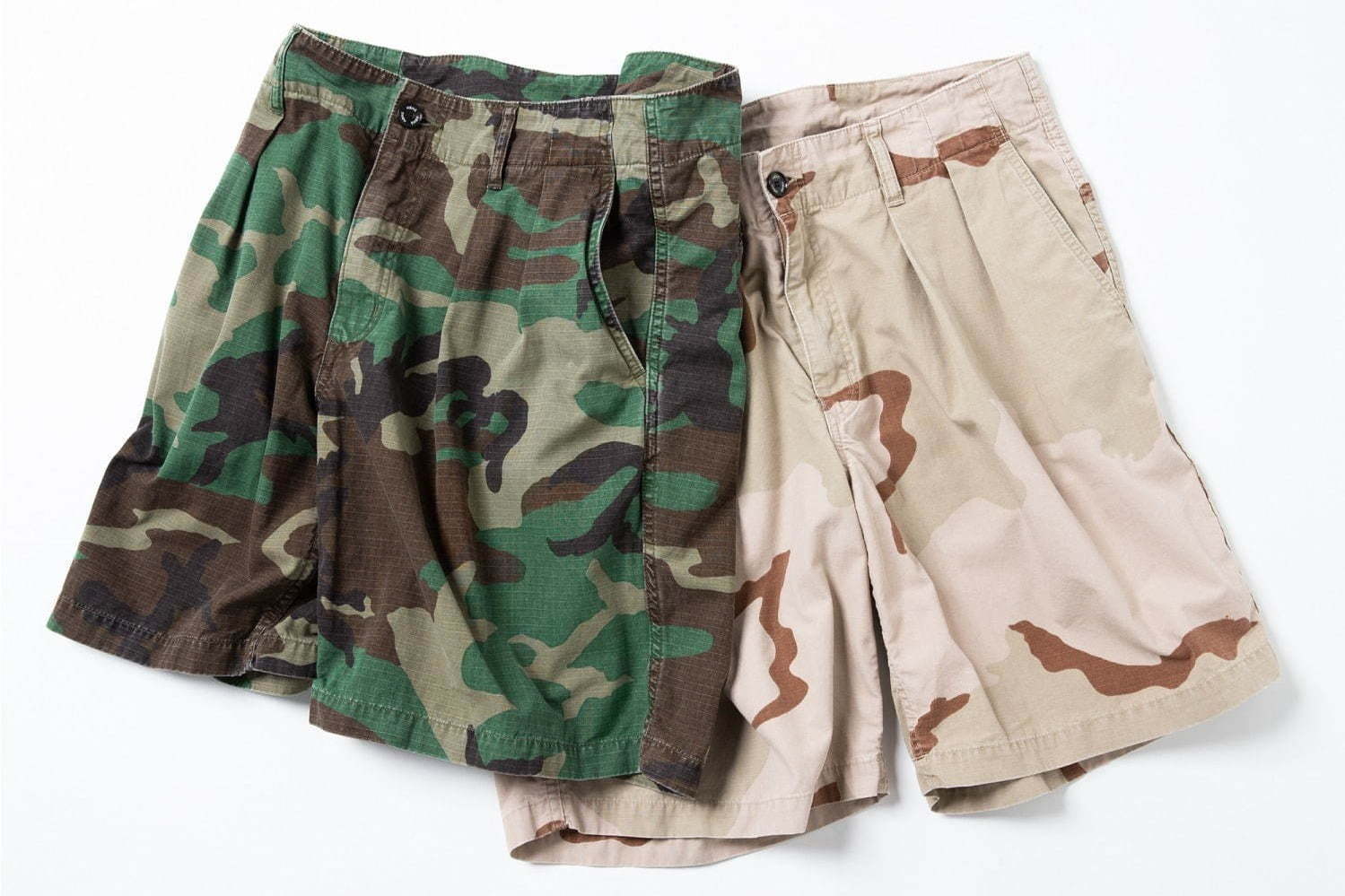 日本のメンズブランド「ハバノス」初直営店が仙台に、アメリカ産迷彩生地のショーツを限定発売