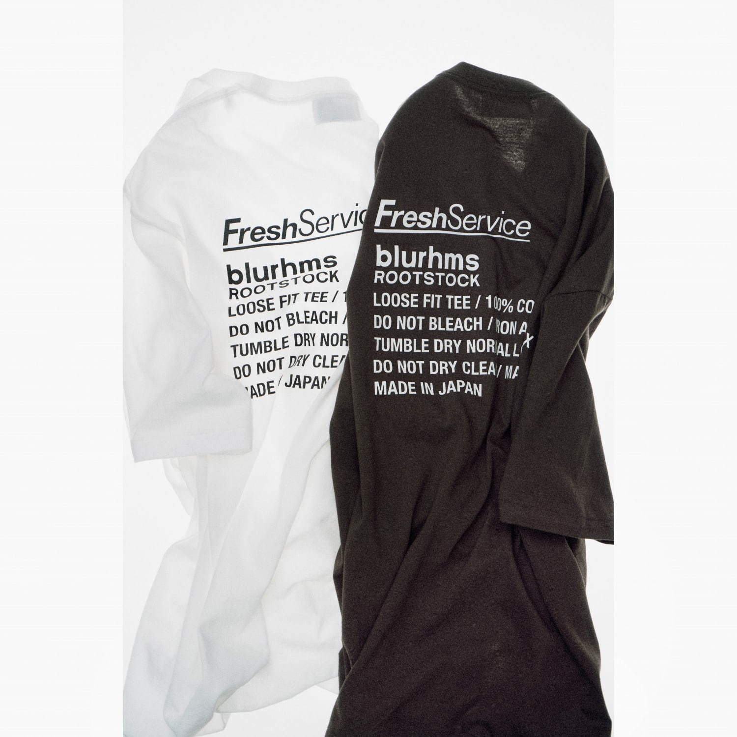 フレッシュサービス×ブラームス“製品表示”プリントのルーズTシャツ限定発売｜写真1