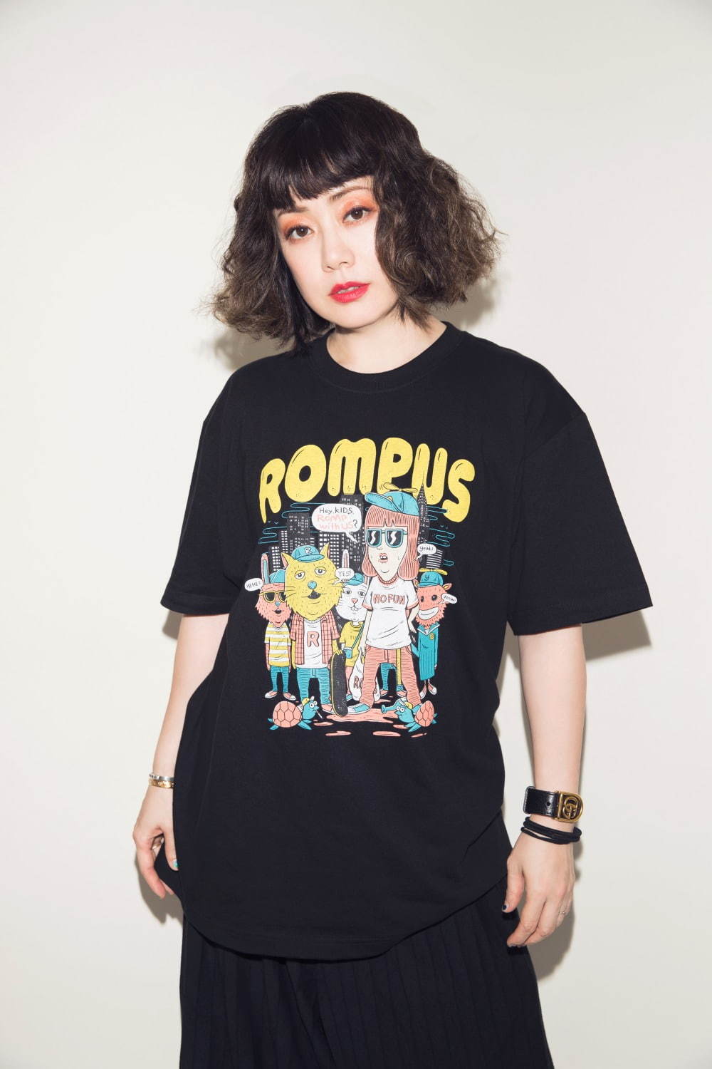 キャンディストリッパー Puffy大貫亜美の ロンパース やる気の無い猫 プリントtシャツ ファッションプレス