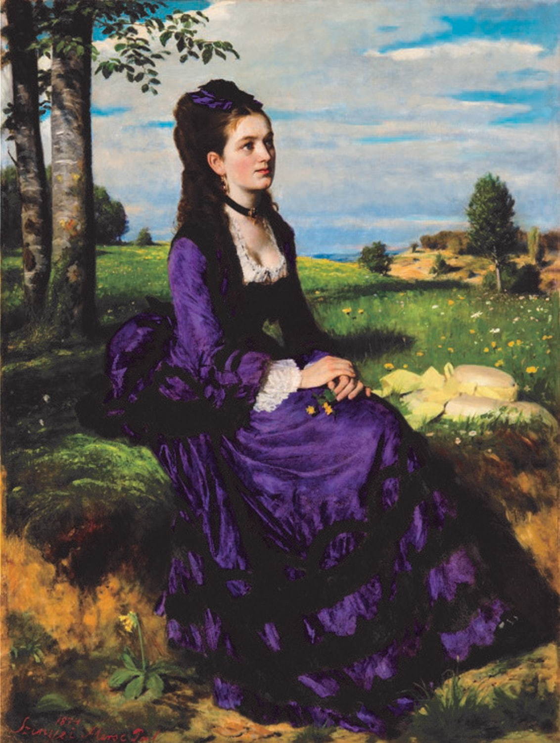 シニェイ・メルシェ・パール 《紫のドレスの婦人》 1874年 油彩／カンヴァス
ブダペスト、ハンガリー・ ナショナル・ギャラリー