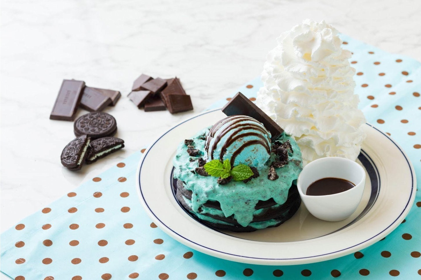 エッグスンシングス「チョコミントパンケーキ」