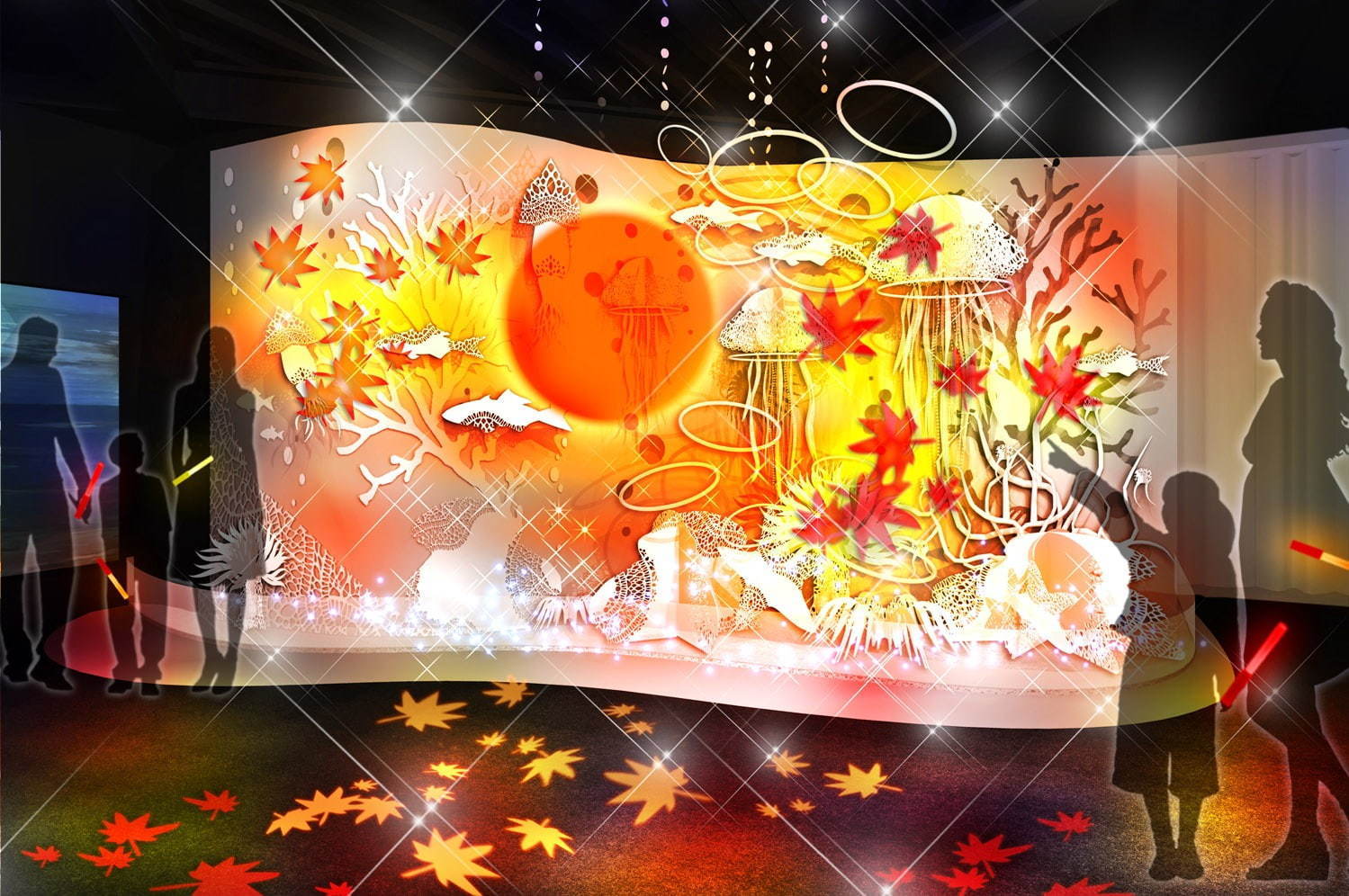 新江ノ島水族館「えのすいワンダーアクアリウム 2019」彩りの秋＆ハロウィンを海の生き物×光で表現｜写真2