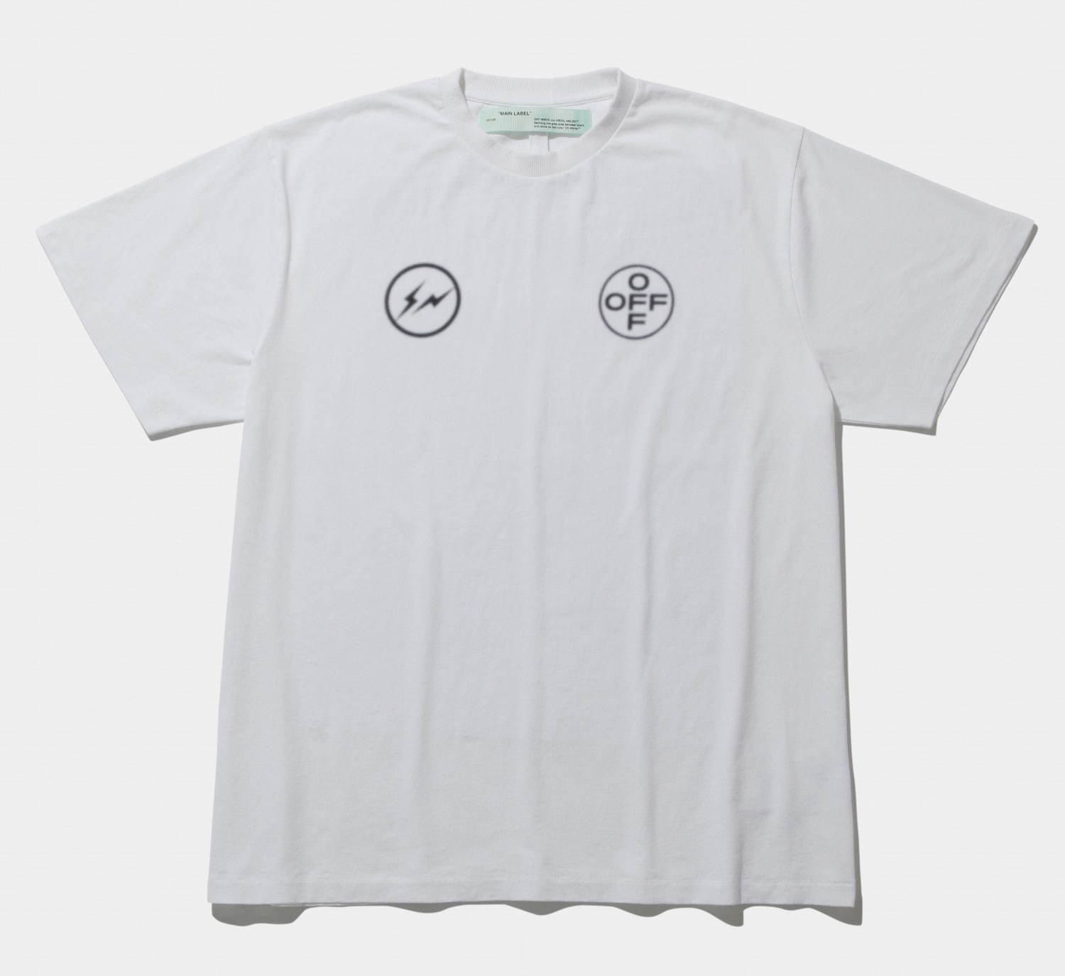 オフ-ホワイト×藤原ヒロシのフラグメントから矢印モチーフTシャツ 