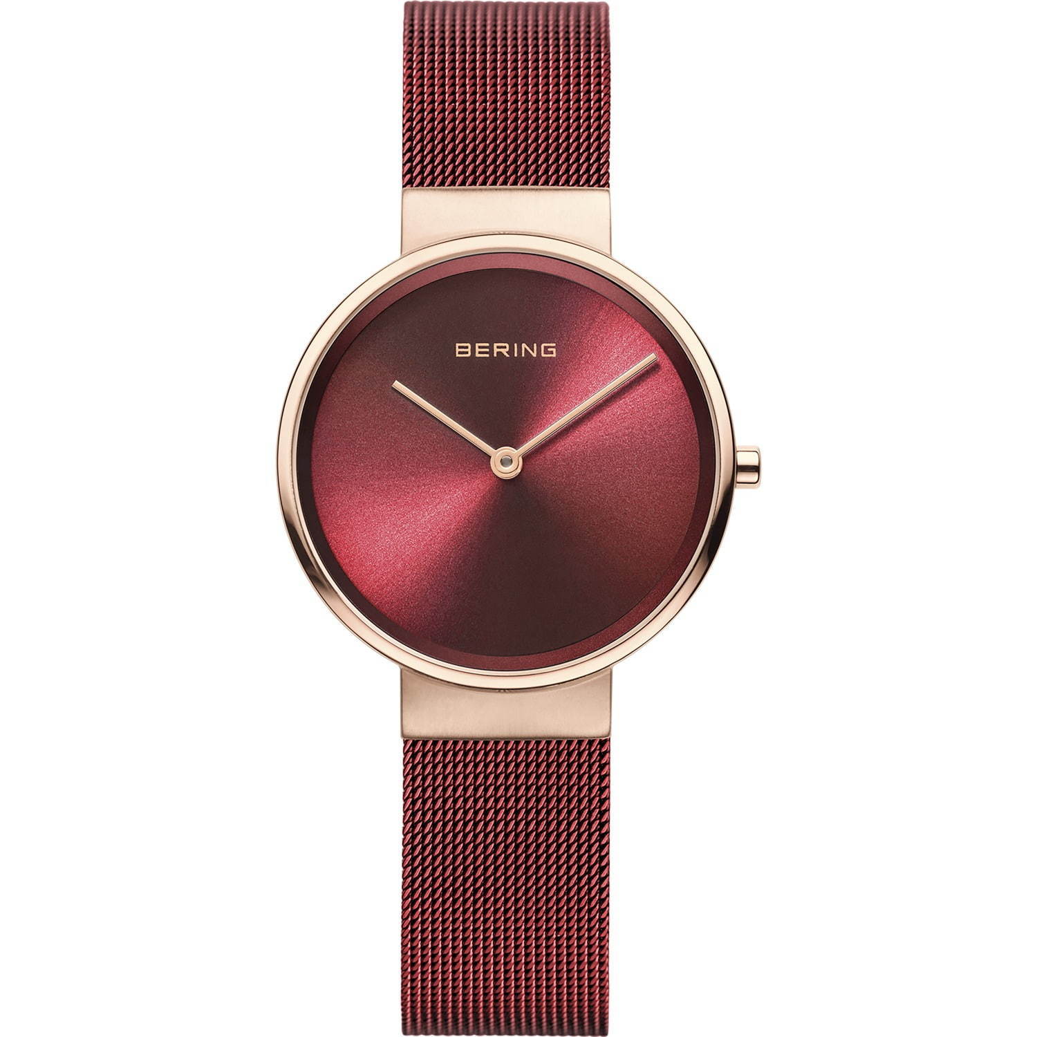 ベーリング、“上品レッド”の新作レディース腕時計   ミニマル