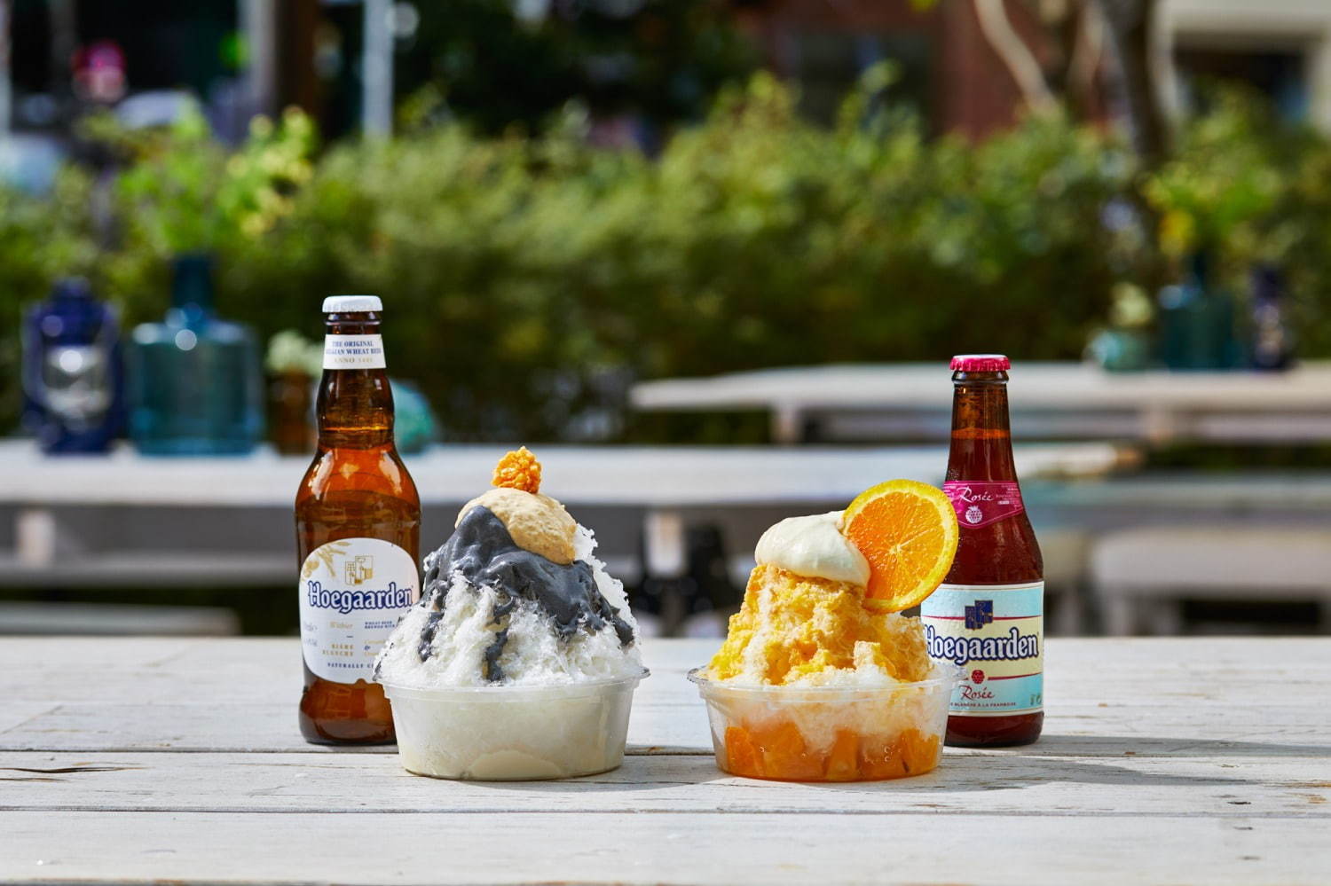 “海苔×レアチーズ”＆“みそ×白ごま”かき氷が渋谷で、仕上げにヒューガルデンをかけて｜写真1