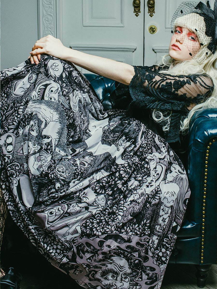水木しげるの“妖怪”ドレスがジュリエットエジュスティーヌから、チュールに「妖怪幻想」をプリント｜写真4