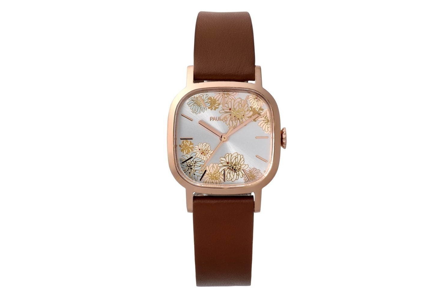 ポール ジョーの新作ウォッチ クリザンテーム スクウェアケース 花柄のエレガントな腕時計 ファッションプレス