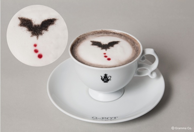 Q-pot CAFE.ハロウィンメニュー、ゴースト＆黒ネコ主役のデザートプレートや“コウモリ”ラテ｜写真2