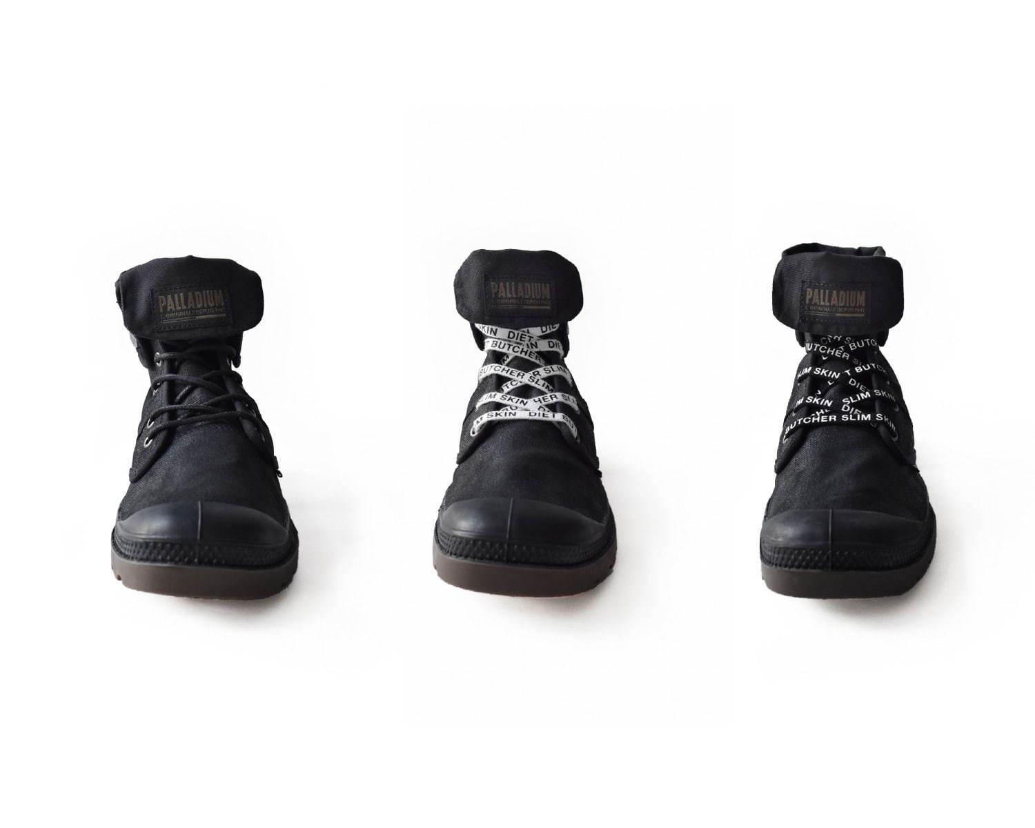 ダイエットブッチャースリムスキン×パラディウムの2WAYシューズ、付け替え可能な靴紐が付属｜写真6