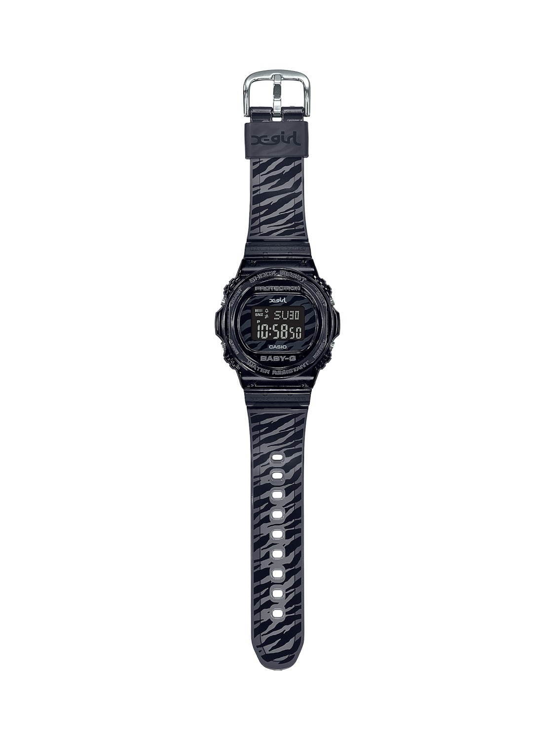 BABY-G×X-girlのコラボ腕時計、90年代着想“ゼブラ柄”のスケルトン素材を採用｜写真3