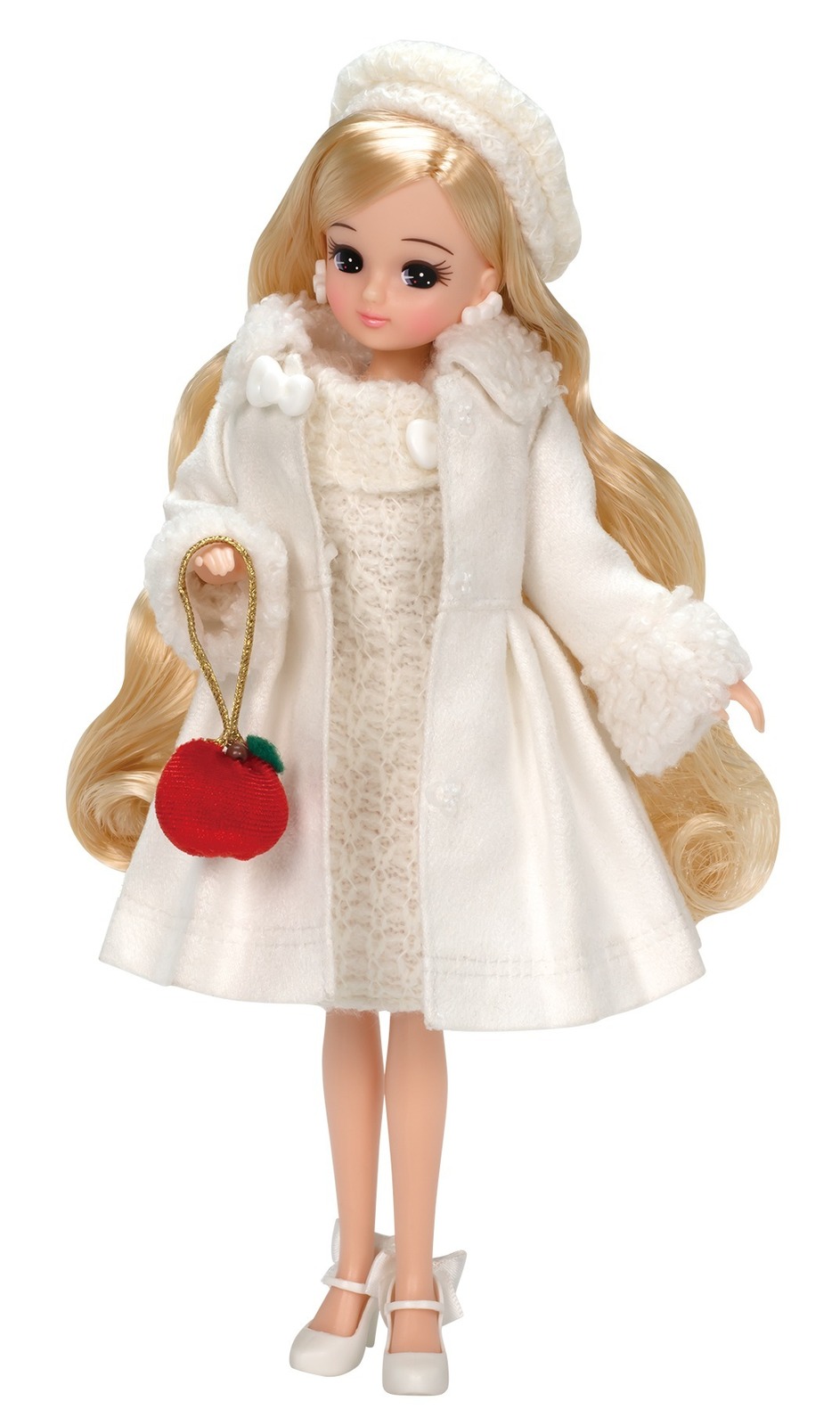 リカちゃん サンリオ ハローキティ のコラボドール リボンのホワイトワンピース りんごバッグ ファッションプレス