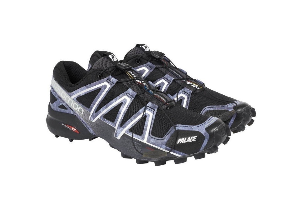 パレス スケートボード×サロモンのトレランシューズ「スピードクロス 4」石模様を描いて