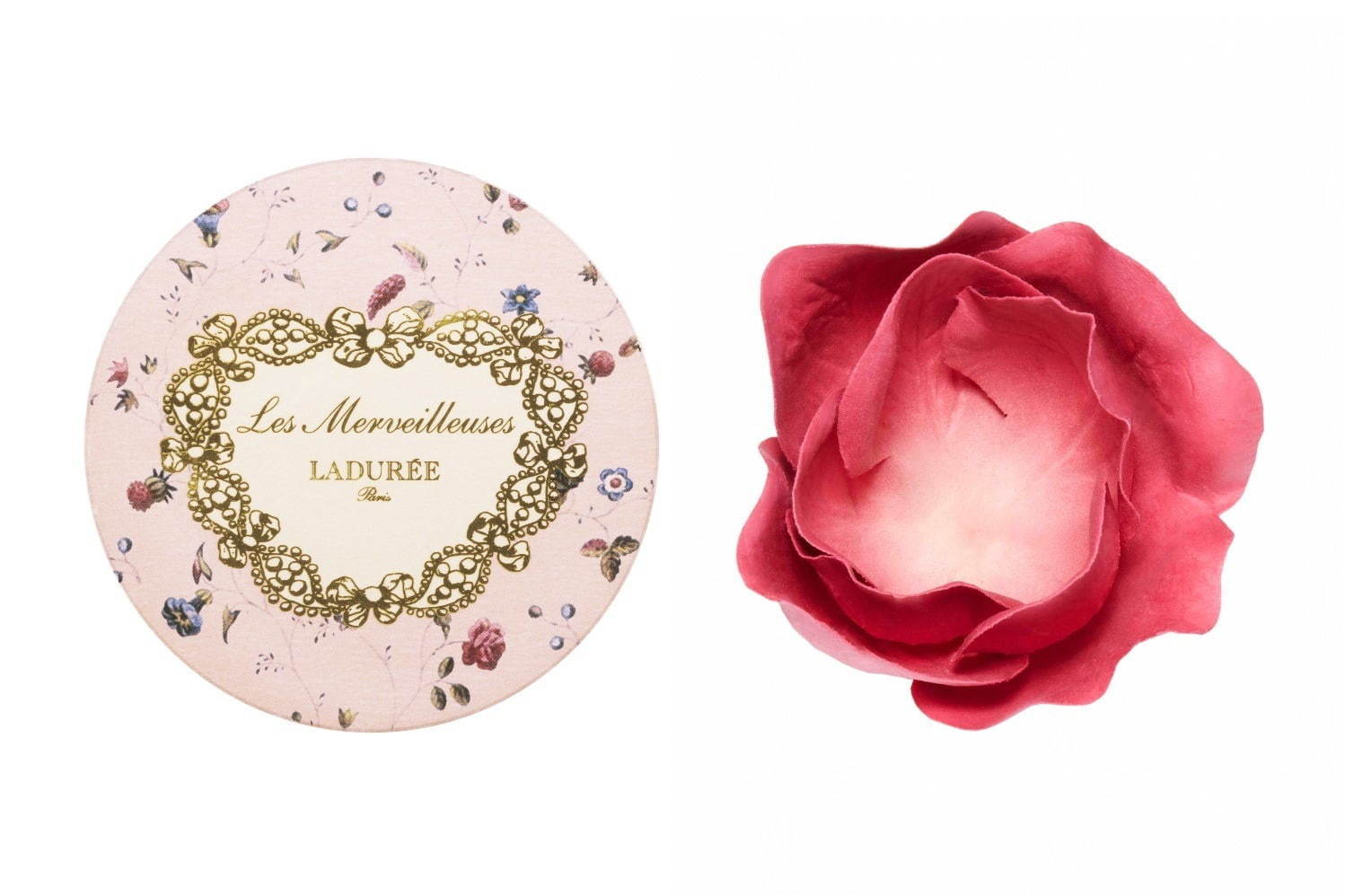 レ・メルヴェイユーズ ラデュレ“バラのつぼみ”型ミニチークカラー、あべのハルカス近鉄限定発売