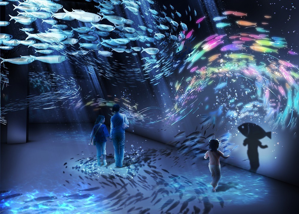 「オーシャン バイ ネイキッド 光の深海展」横浜アソビルで、極彩色の深海世界を巡るデジタルアート｜写真1