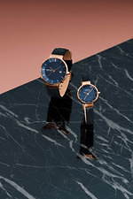 ベーリングの19秋冬新作メンズ＆ウィメンズ腕時計、グリーンやブルーの文字盤×ゴールドのケース｜写真5