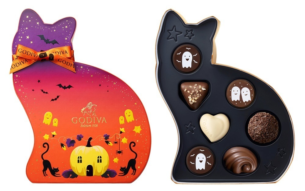 ゴディバの限定チョコ、ハローキティコラボ＆ハロウィンに向けたグラデーション猫形ボックス｜写真2