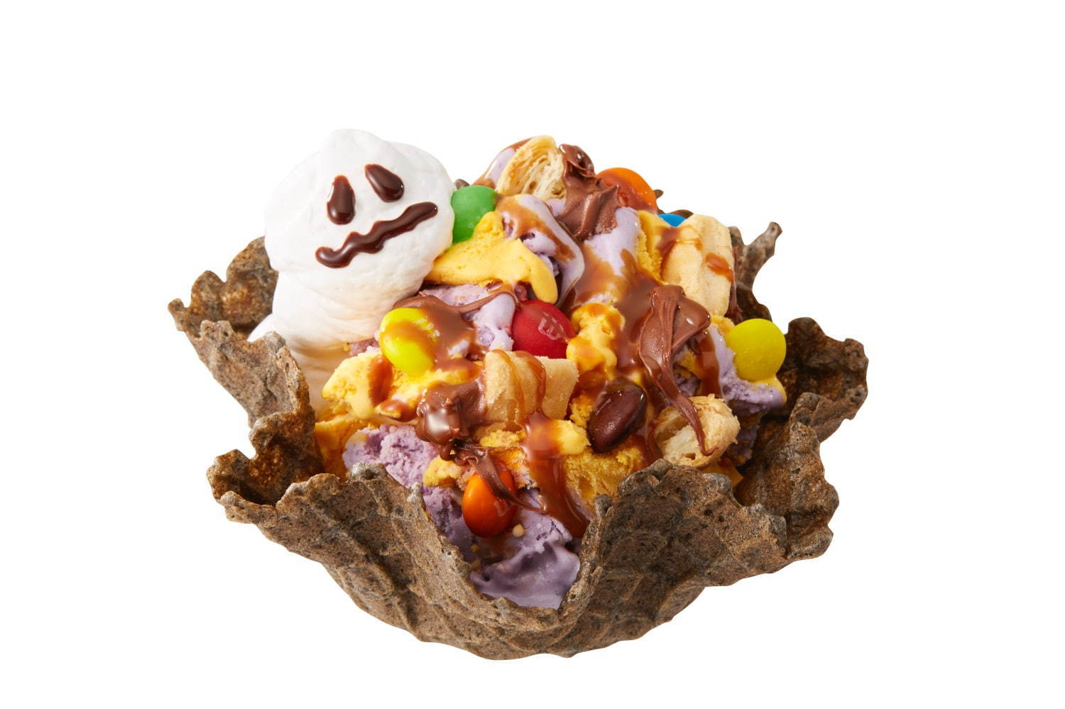 コールドストーンのハロウィン限定"パンプキン×紫いも"アイスクリーム、チョコやミニパイを混ぜ込んで｜写真4
