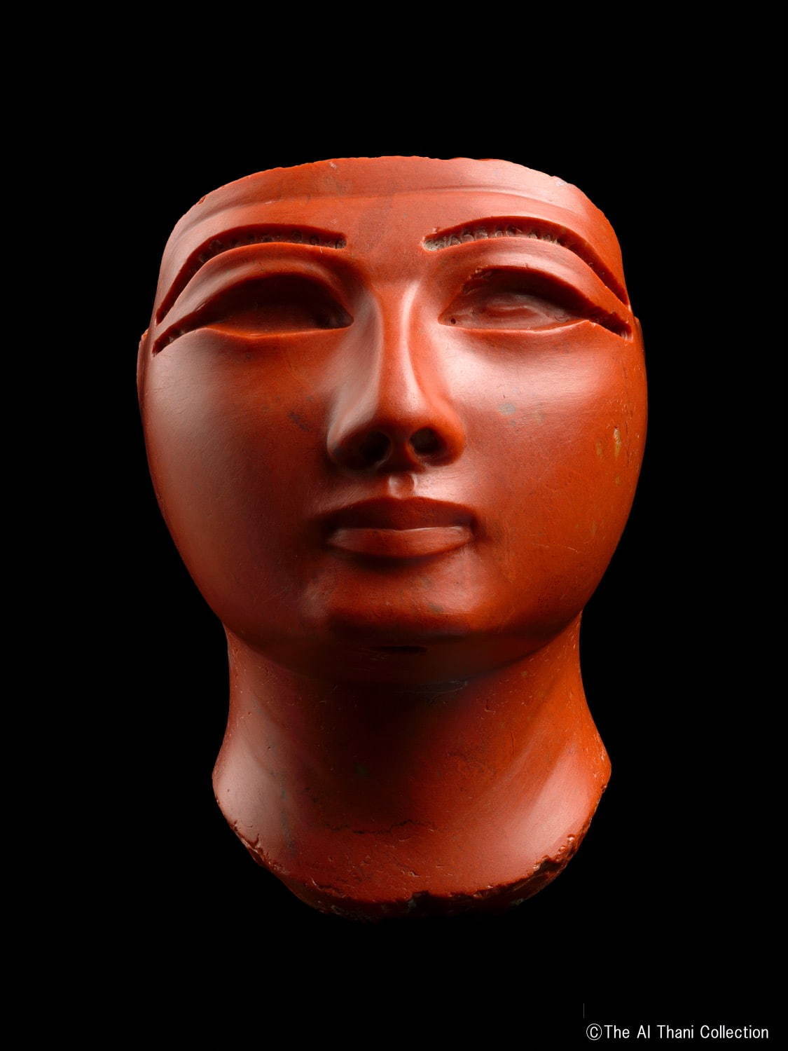 《王像頭部》赤碧玉、エジプト、前1473～前1292年頃