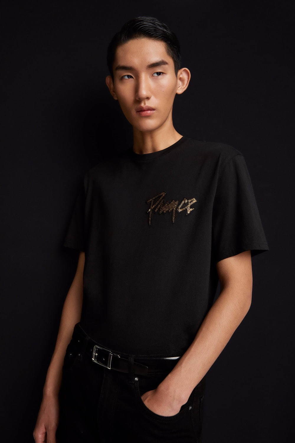 ZARA MAN×プリンスのTシャツ＆スウェットシャツ、ブラックにスパンコールの刺繍｜写真8