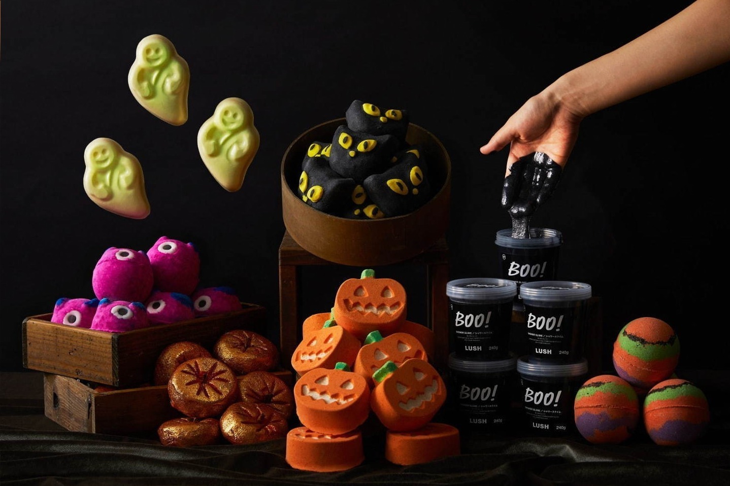 バスボム｜ラッシュのハロウィン限定バス＆ボディケア - カボチャやお化けのバスボム、暗闇で光る石鹸など