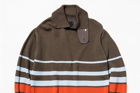 2019-20年秋冬コレクション｜ミーンズワイルの新作ニット、オープンカラーに変化するタートルネック＆マルチカラーのボーダー