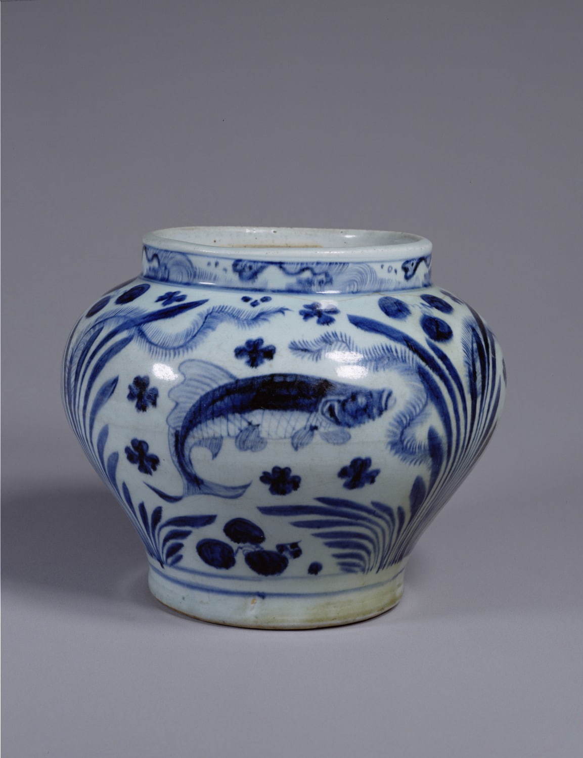 《染付魚藻文壺》(重要文化財) 元時代 14世紀 東京国立博物館所蔵
Image：TNM Image Archives