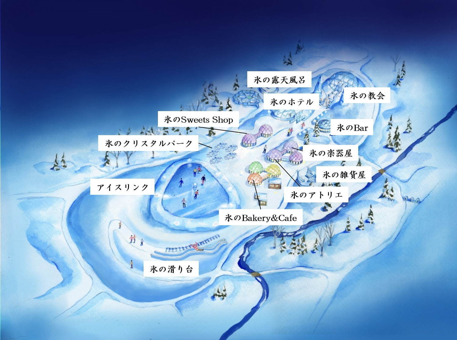 北海道・星野リゾート トマム「氷のホテル」静かな白樺の森で星空を眺める"氷の露天風呂"｜写真10