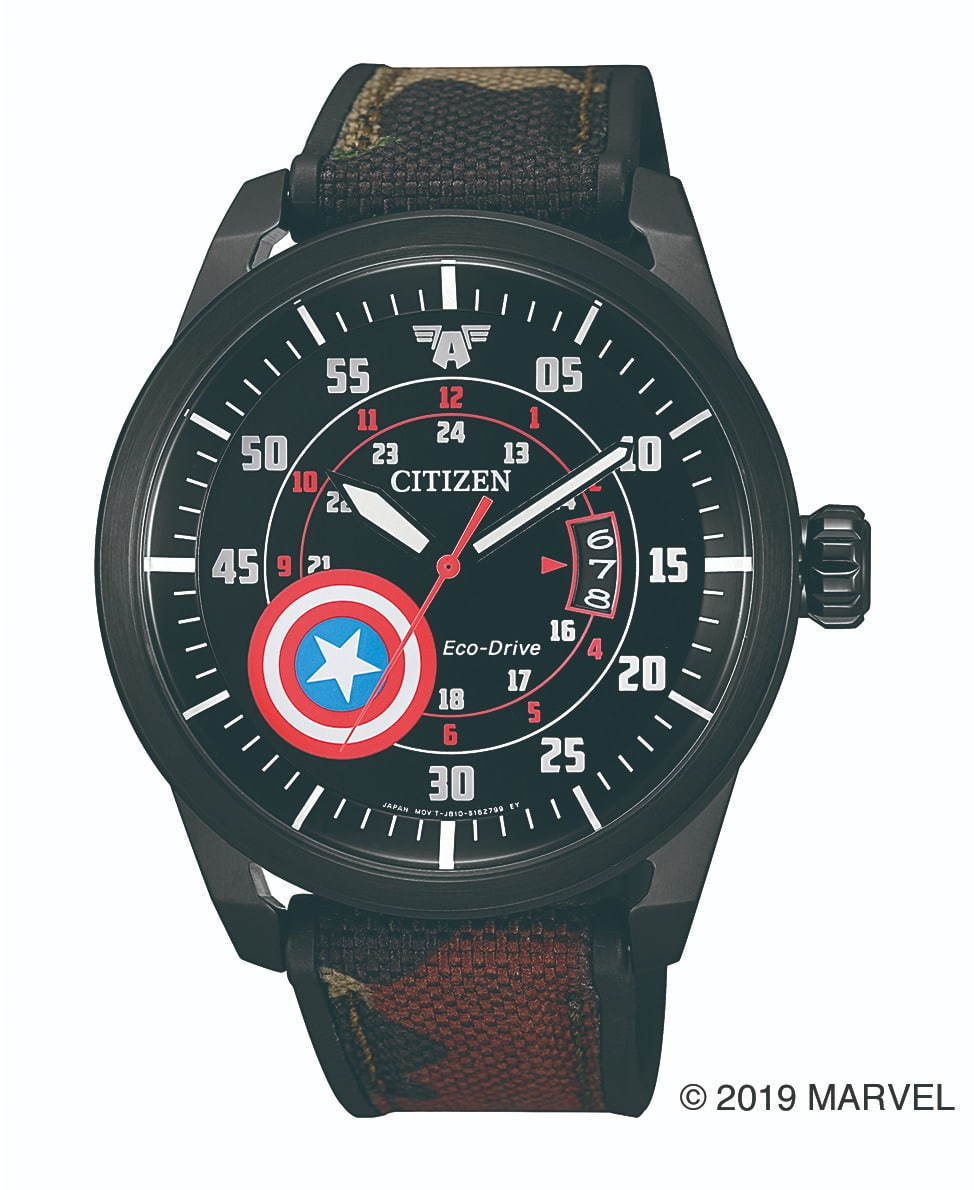 シチズン マーベル モチーフの新作腕時計 アベンジャーズロゴやスパイダーマンのクモの巣を文字板に ファッションプレス