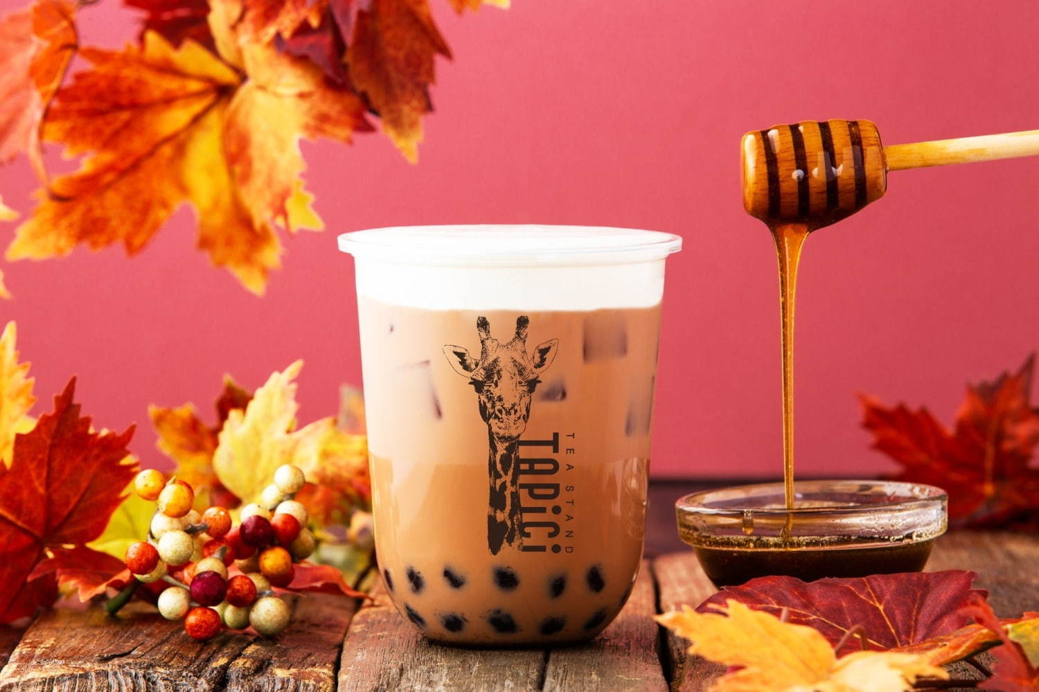 チーズティー｜タピオカチーズティー専門店タピチから"もちもち”タピオカ入り「プーアールメープルチーズティー」