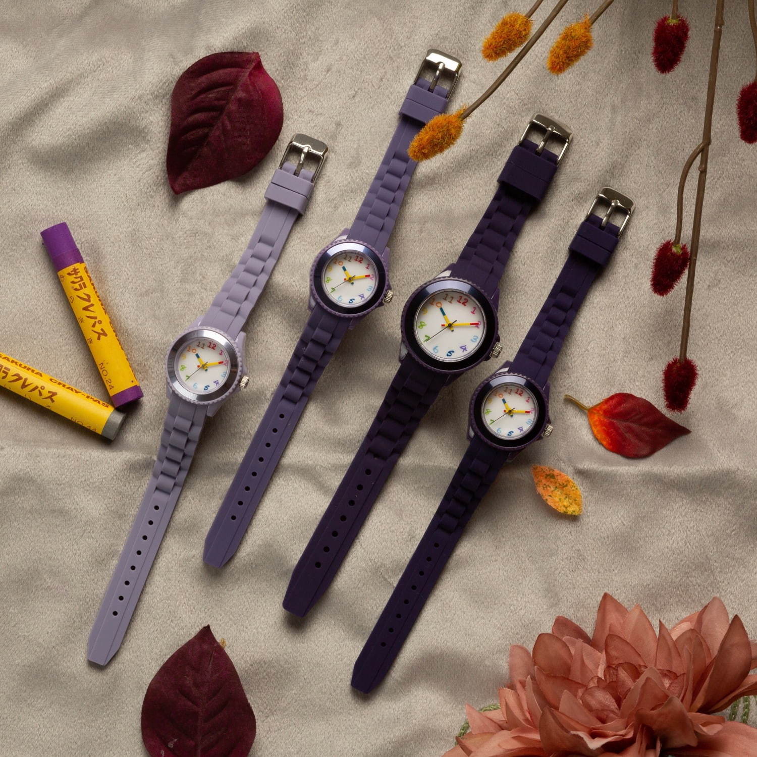 「サクラクレパス」の腕時計に秋冬カラーの新作15色 - アイボリーやブラウン、パープルなど｜写真5