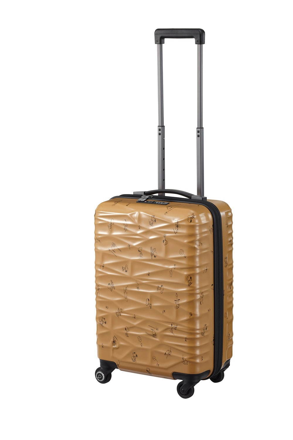 プロテカ ピーナッツのスーツケース第2弾 スヌーピー ウッドストックの総柄 内装はコミック柄に ファッションプレス
