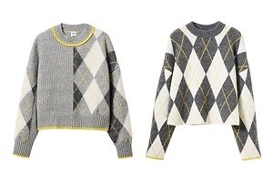 H&M×プリングル オブ スコットランド、ビッグサイズのアーガイル柄セーター＆ロゴ入りスウェット