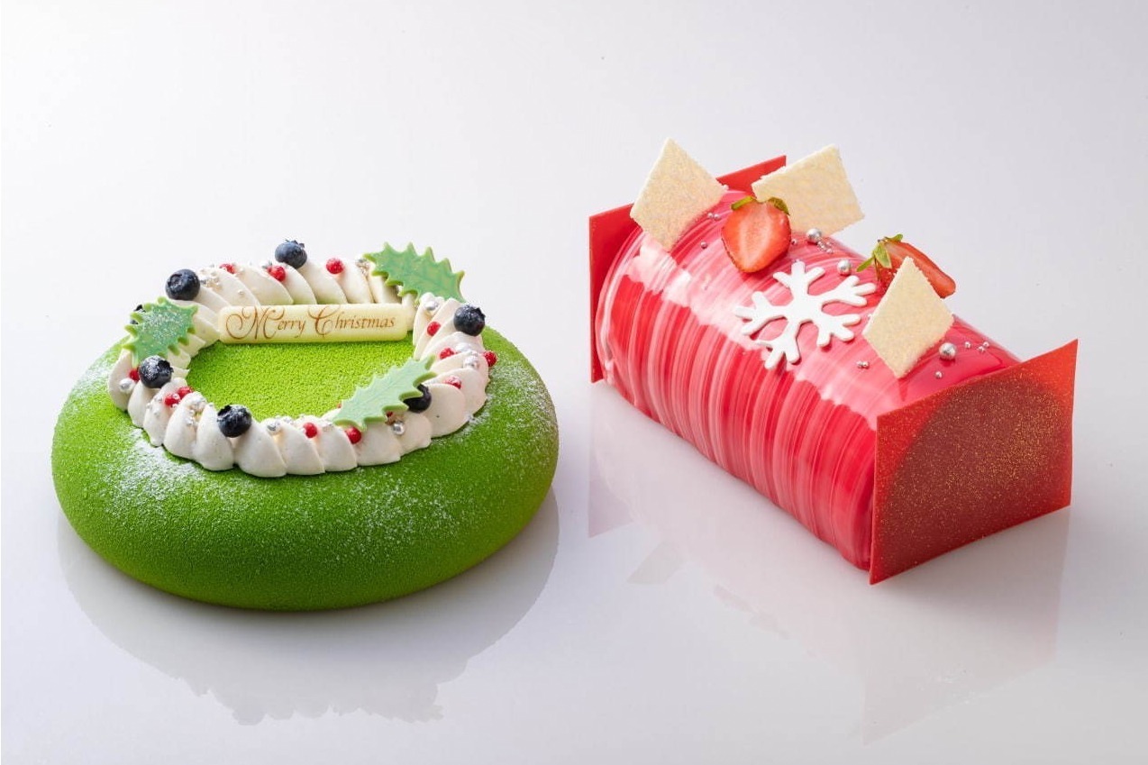＜コンラッド大阪＞ピスタチオと苺が主役、“緑”＆“赤”2種のケーキ
