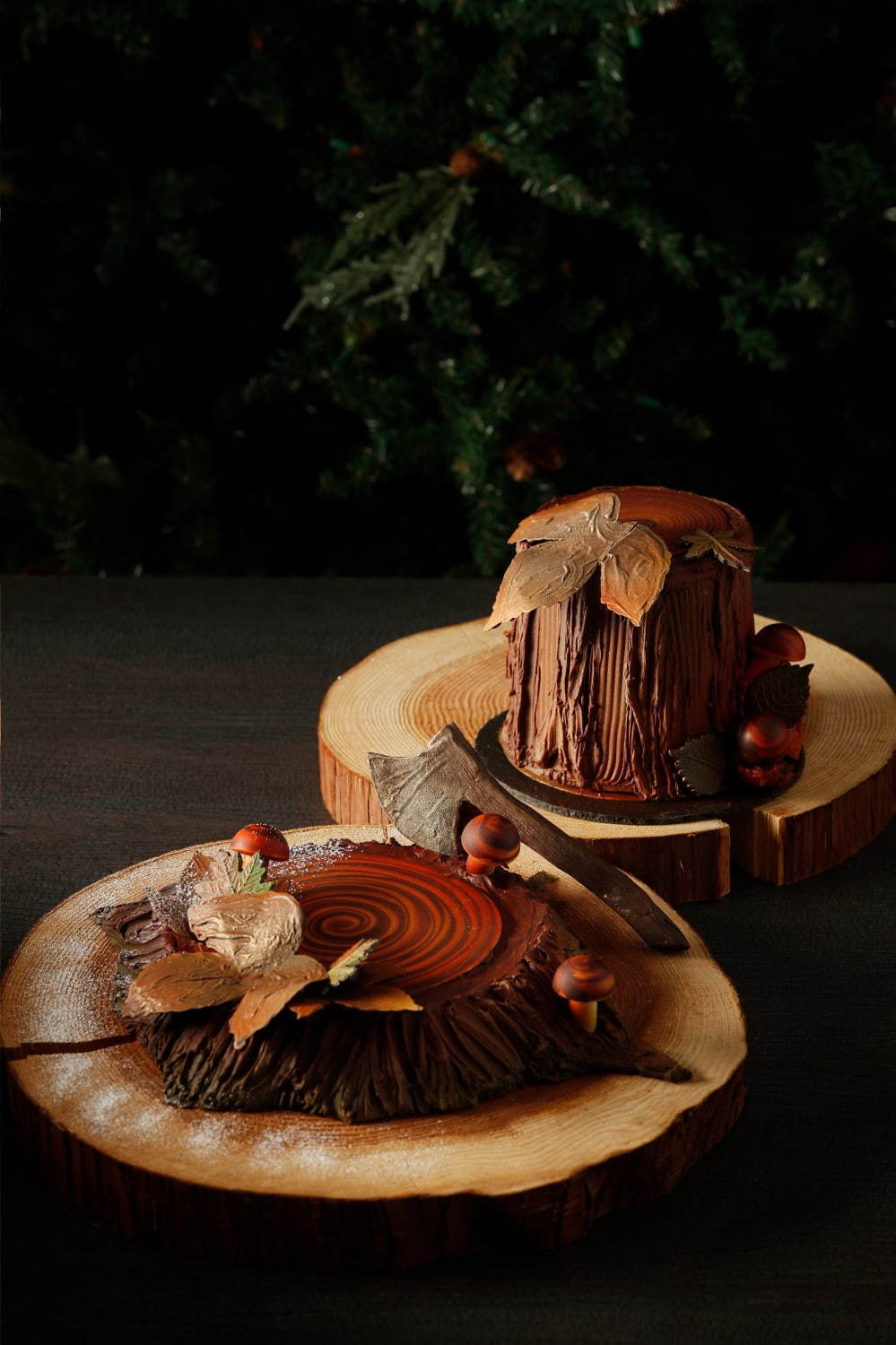 ウェスティンホテル東京のクリスマスケーキ、"冬の森"に着想した切り株＆丸太のチョコレートケーキ｜写真6