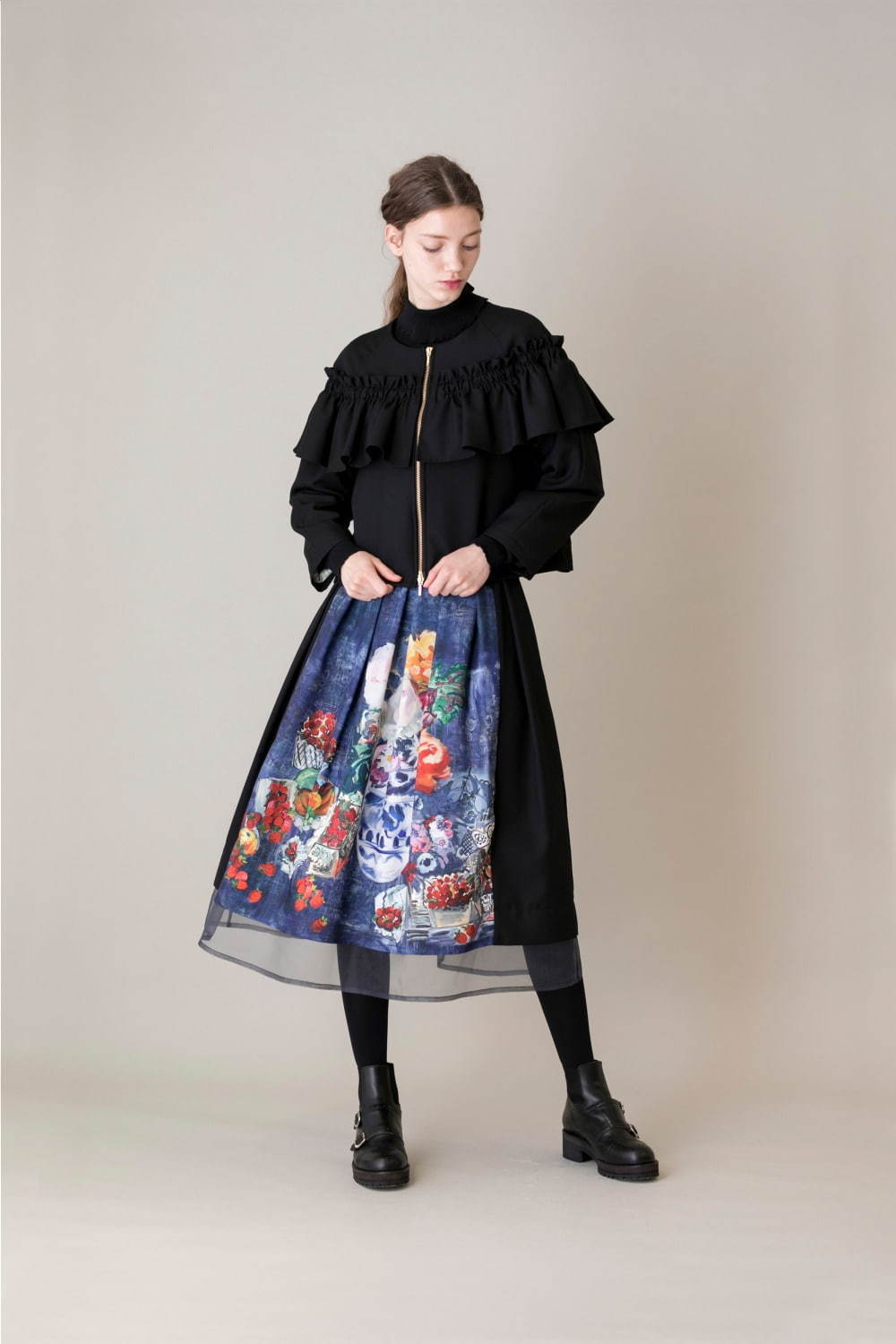ジェーンマープルドンルサロンの新作、ラウル・デュフィや印象派絵画プリントのドレスやスカート｜写真31