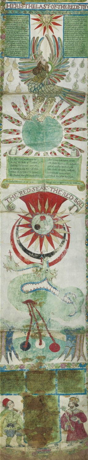 ジェームズ・スタンディッシュ『リプリー・スクロール』(部分) 16世紀 大英図書館蔵